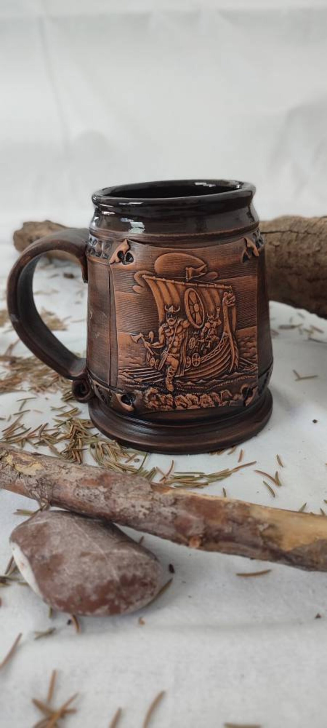 Handgemachte Keramik Krüge Ton Trinkgefäß Wikinger Krug Met Etsy.de