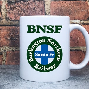 BNSF Collector Mug. Great gift for train enthusiasts.