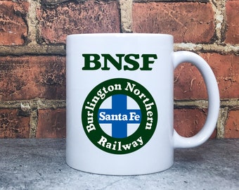 BNSF Collector Mug. Great gift for train enthusiasts.