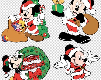 Mickey Mouse Christmas Bundle SVG PNG DXF