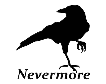 Raven Nevermore Car Decal - Poe's Haunting Quote