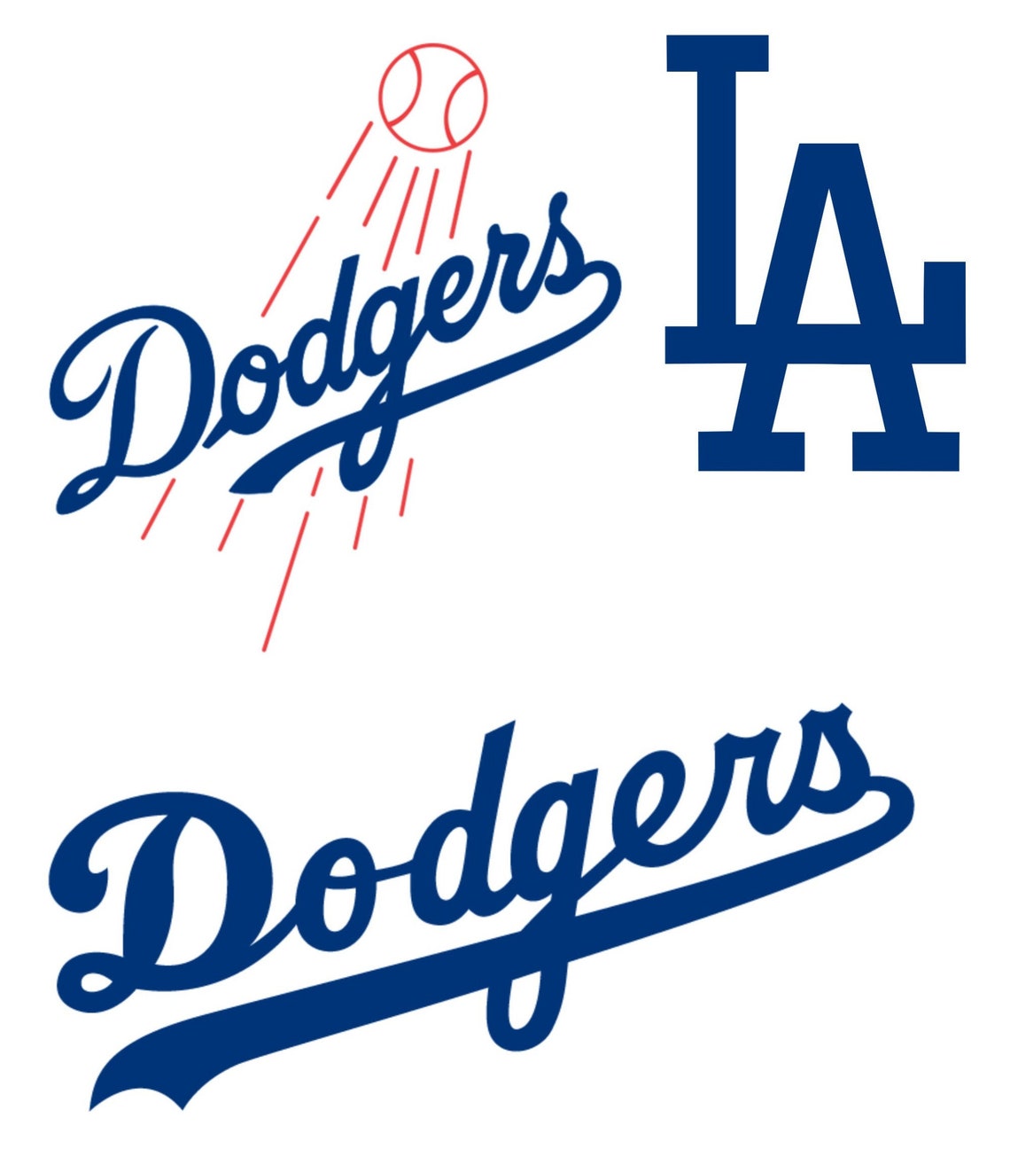 LA Dodgers Decals Etsy