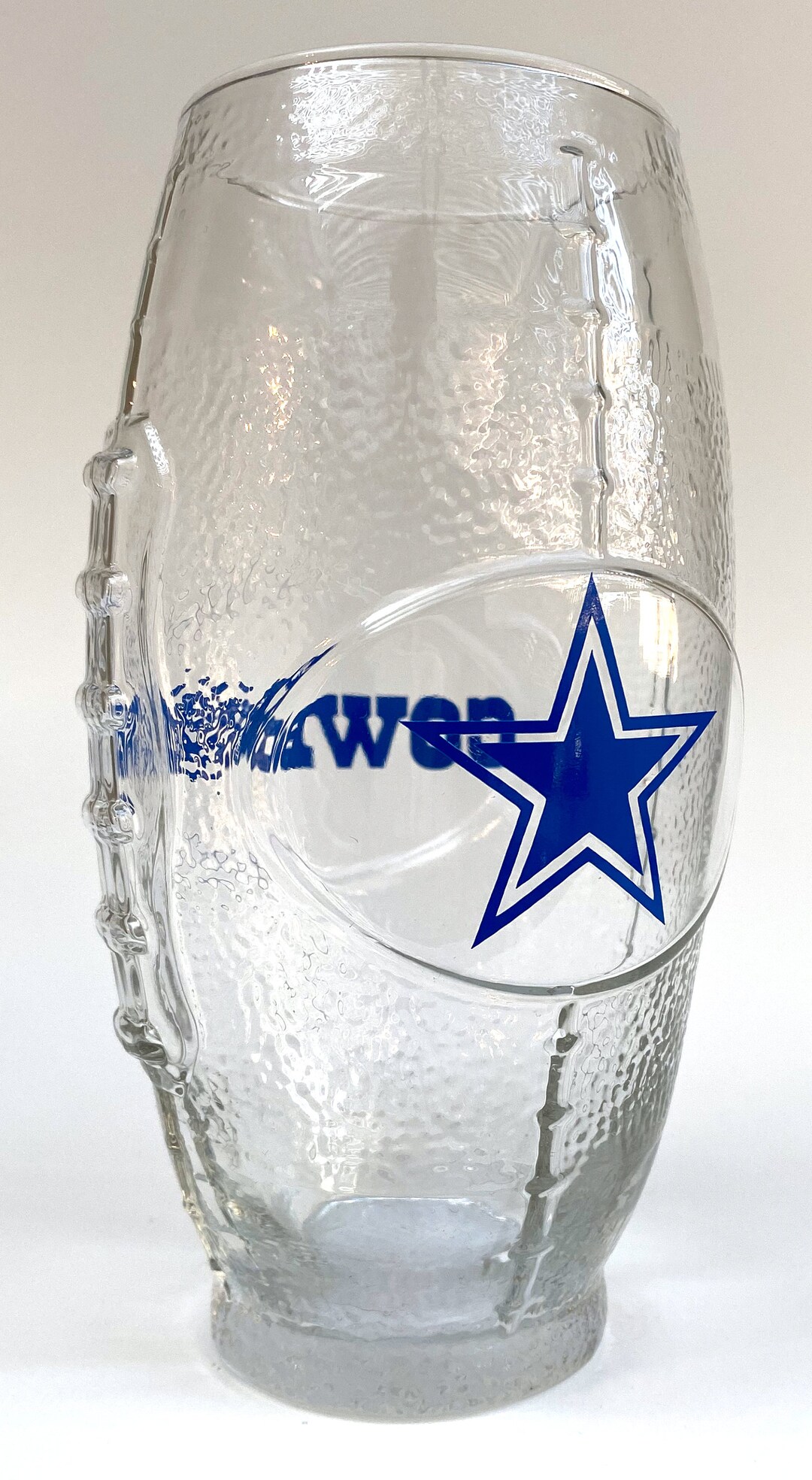 Dallas Cowboys Football Shaped Glasses Set of 4 Etsy