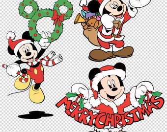 Mickey Christmas Bundle SVG PNG DXF