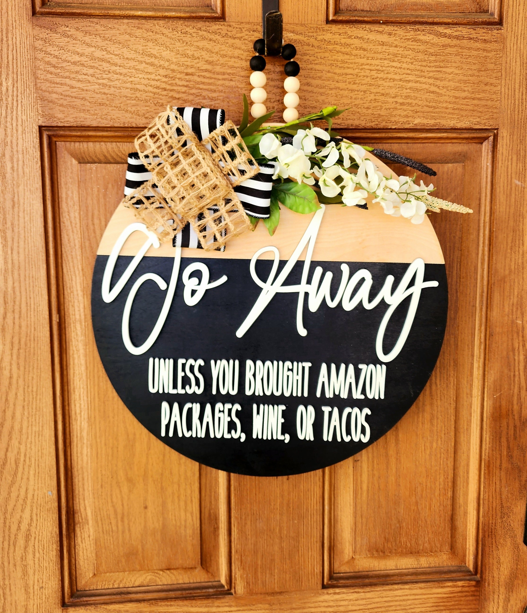 Go Away Wreath, Go Away Hanger, Go Away Sign, Go Away Door Hanger, Go ...