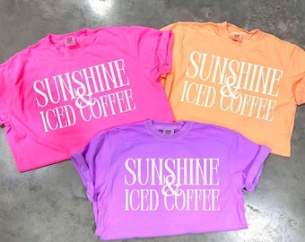 Sol Digital e Café Gelado - Várias cores - PNG 300dpi Design Digital dtg DTF Download instantâneo - 2 arquivos png, 1 arquivo svg