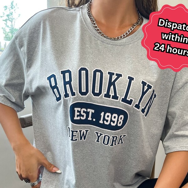 Brooklyn Est.1998 New York T-Shirts, streetwear t-Shirts, graphic tees, cool shirt, y2k t-shirt, loose t-shirt, oversized streetwear tees