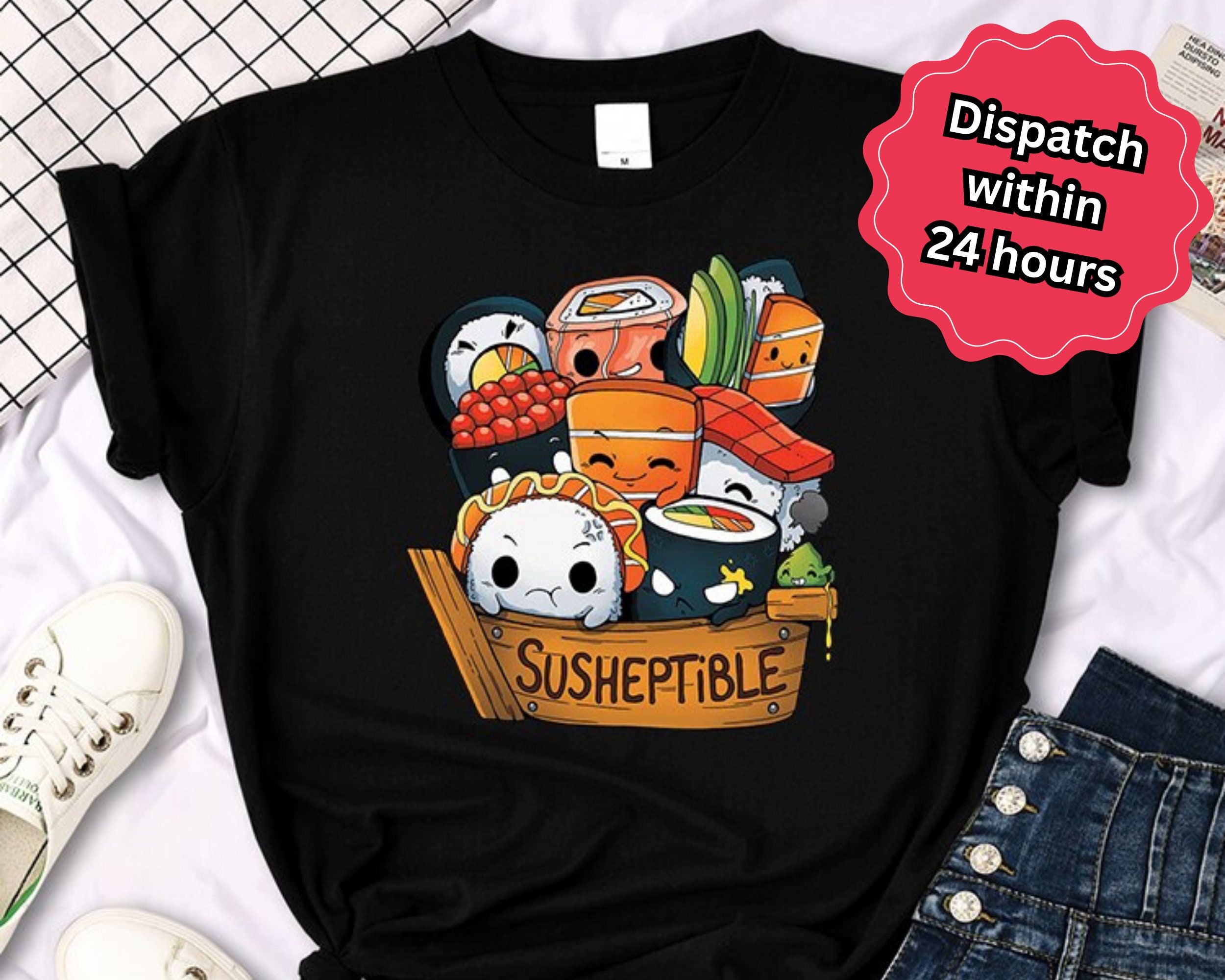 Surfer Sushi Rice Soy Sauce - Kawaii Maki Gift T-Shirt