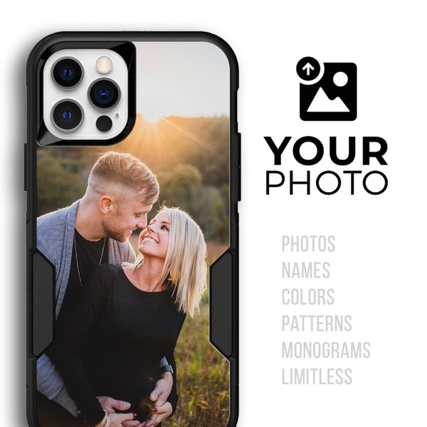 Custom Personalized Add Your Image Design // Decal Skin-Kit for iPhone 15, 14, 13, 12, 11, SE OtterBox Commuter, Defender or Symmetry Cases