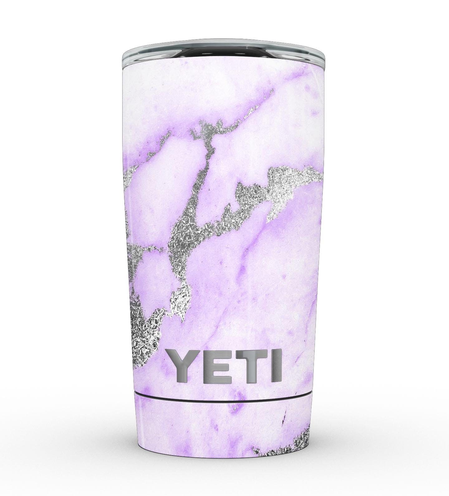 Purple Marble & Digital Silver Foil V3 // Custom Skin Decal 