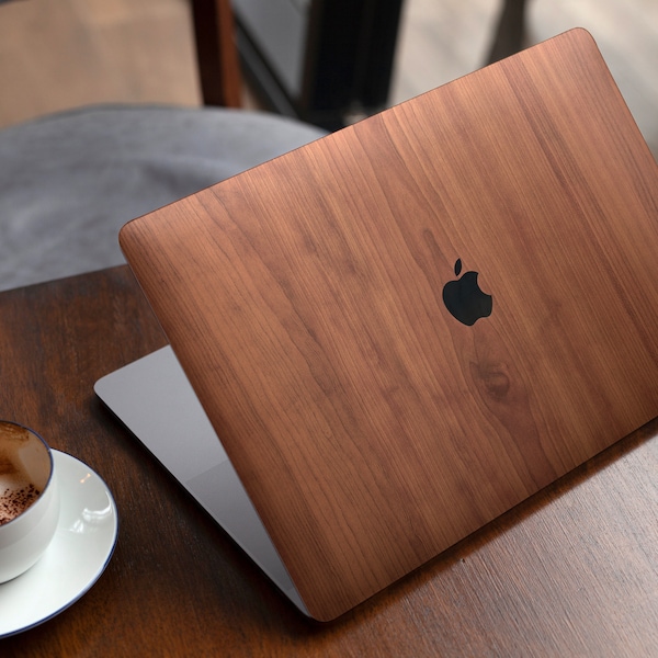 Luxury Mahogany Wood Grain // Skin Decal Wrap Kit Compatible with the Apple MacBook Pro, Pro with Touch Bar or Air (11, 12, 13, 15 & 16" +)