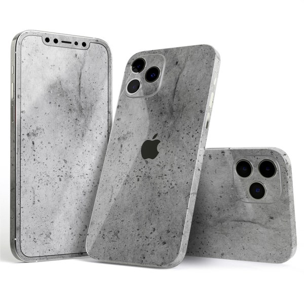 Textura grunge de hormigón // Cubierta envolvente de calcomanía de piel de cuerpo completo para Apple iPhone 12, 12 Pro Max, Mini, 11, XR, XS, 7 u 8 Plus, SE + (todos los modelos)