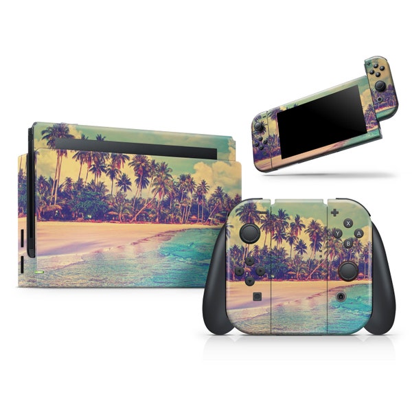 Dreamy Beach // Skin Decal Wrap for Nintendo Switch OLED Gaming Console, Dock, Joy-Cons, Pro Controller, Lite, 3ds xl, 2ds xl, dsi, or Wii