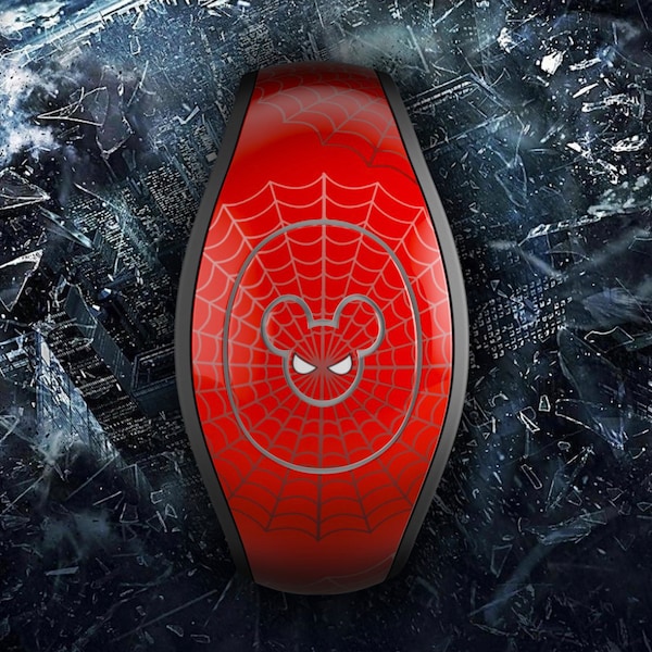 Spidey Mouse// Cute Best Skin Decal Vinyl Wrap for Disney MagicBand+, 1 or 2 (Adult + Child Magic Band)