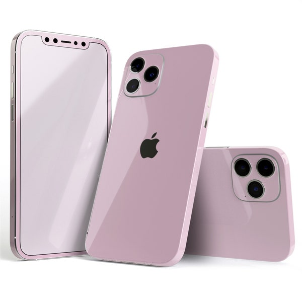 Baby Pink Pastel Color // Protective Skin Decal Wrap Cover for Apple iPhone 15, 15 Pro Max, 14, 13, 12, 11 (All models!)