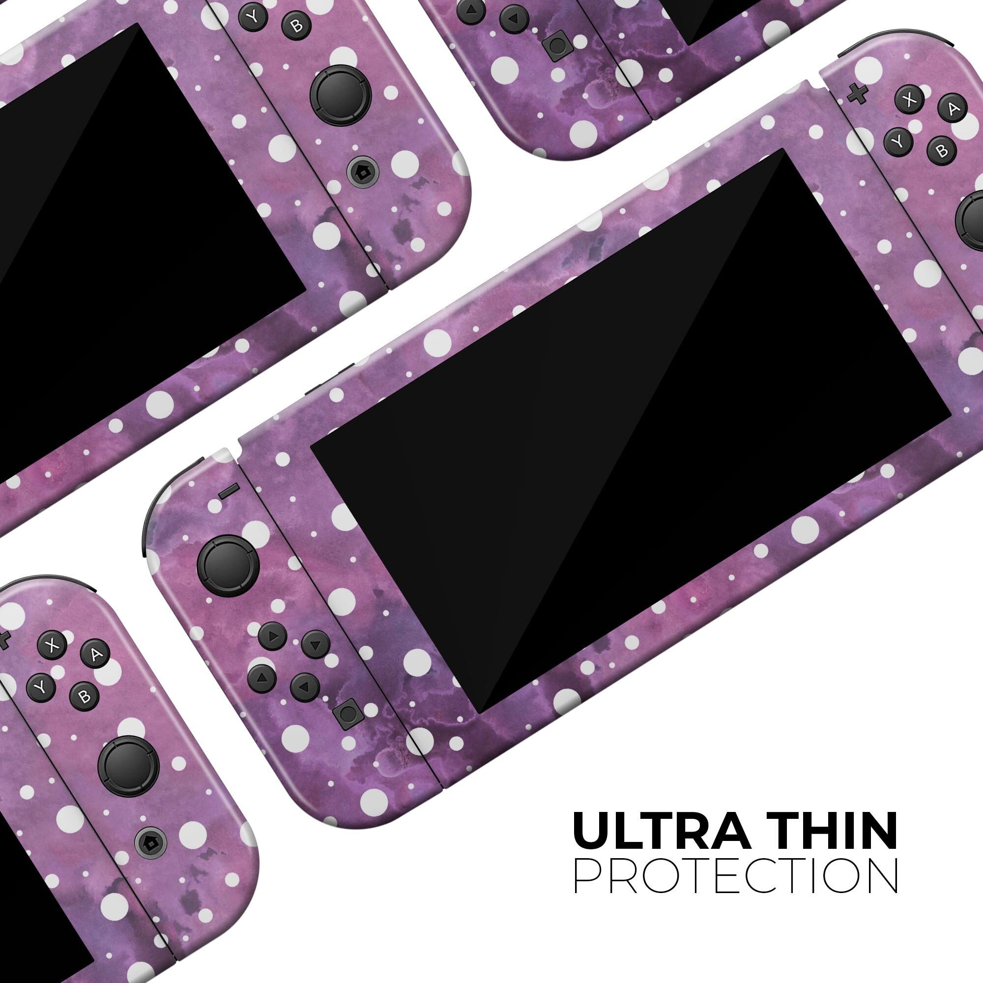 White Polka Dots Over Purple Pink Paint Mix - Skin Decal Vinyl Wrap Ki –  TheSkinDudes