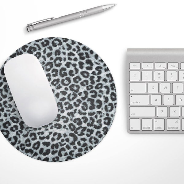 Real Leopard Animal Print // WaterProof Rubber Foam Backed Anti-Slip Mouse Pad for Home Work Office or Gaming Computer Desk