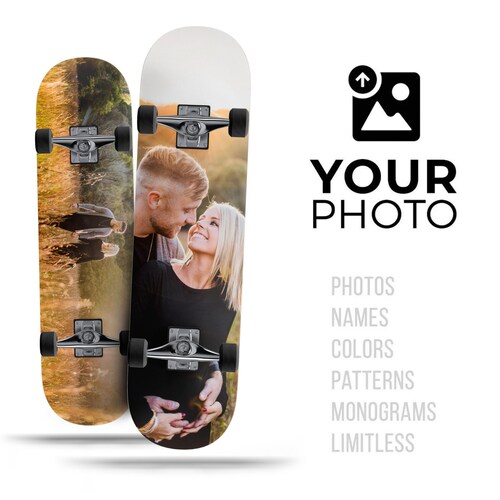 Personnalisé Ajoutez votre image ou votre design - Custom Skin Decal Wrap Art Cover Skateboard ou Longboard Decks (Peau uniquement)