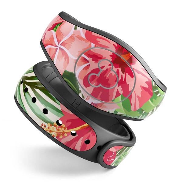 Dreamy Subtle Floral V1 // Cute Best Skin Decal Vinyl Wrap for Disney MagicBand+, 1 or 2 (Adult + Child Magic Band)