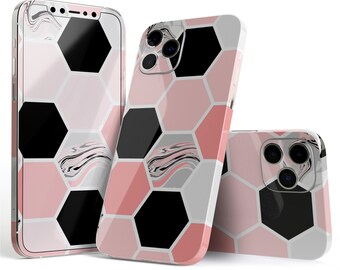 Pale Pink Hex // Protective Skin Decal Wrap Cover pour Apple iPhone 15, 15 Pro Max, 14, 13, 12, 11 (Tous les modèles!)