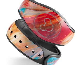 Liquid Abstract Paint V50 // Cute Best Skin Decal Vinyl Wrap for Disney MagicBand+, 1 or 2 (Adult + Child Magic Band)