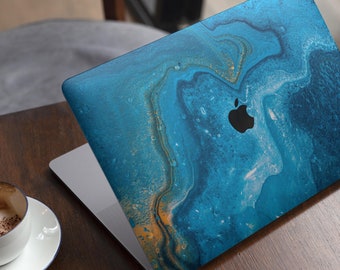 Abstract Oiled Blue Marble // Skin Decal Wrap Kit Compatible with the Apple MacBook Pro, Pro with Touch Bar or Air (11, 12, 13, 15 & 16" -