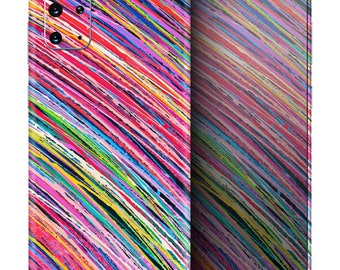 Abstracte kleurstreken // Full-Body Skin Decal Wrap Cover voor Samsung Galaxy S21, S20 Plus of Ultra, Note 20, 10, S10 + (alle modellen)