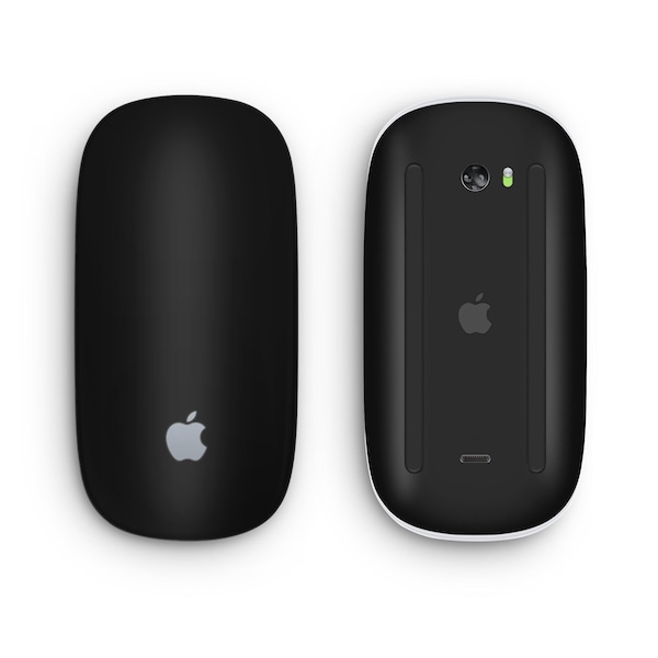 Solid State Black // Full-Body Skin Decal Wrap Cover for Apple Magic Mouse