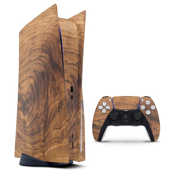 Raw Wood Planks V11 // Full-Body Skin Decal Wrap Cover for Sony Playstation 5, Playstation 4, Playstation 3, & Controllers