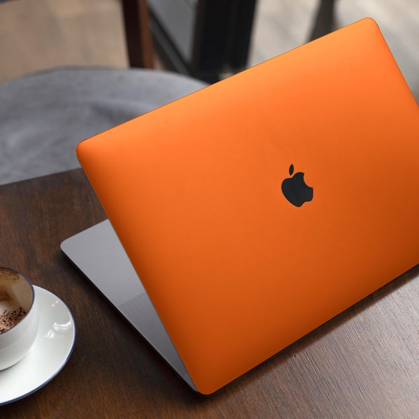 Solid Burnt Orange // Skin Decal Wrap Kit Compatible with the Apple MacBook Pro, Pro with Touch Bar or Air (11, 12, 13, 15 & 16" - All