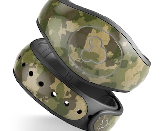 Military Camouflage V2 // Cute Best Skin Decal Vinyl Wrap for Disney MagicBand+, 1 or 2 (Adult + Child Magic Band)
