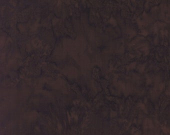 Hoffman - BALI Watercolors - 1895-610 Cappuccino - Watercolor Blender Bali Batik Fabric - Deep Chocolate Mocha - Fabric by the Yard
