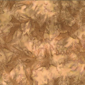 Hoffman - BALI Watercolors - 1895-179 - Toast - Watercolor Batik Fabric - Brown, Tan, Beige Batik Blender Fabric - Fabric by the Yard