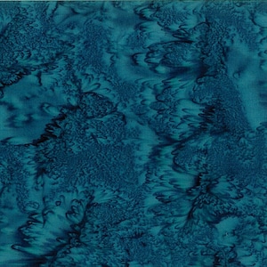 May include: Teal blue fabric with a swirling, marbled pattern. The fabric has a soft, textured surface.