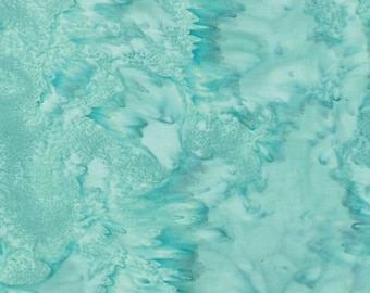 Hoffman - BALI Watercolors - 1895-41 - Aqua - Watercolor Blender Batik Fabric - Fabric by the Yard