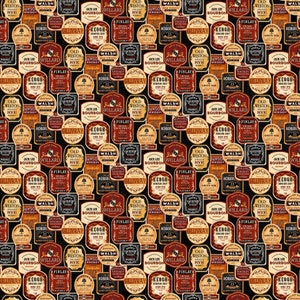 Northcott- The Cave - 24994-99 - Coasters - Multi Black - Fabric by the Yard