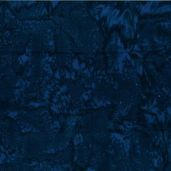 Hoffman - BALI Watercolors - 1895-682 - Deep Blue - Watercolor Blender Batik Fabric - Dark Navy Blue - Fabric by the Yard