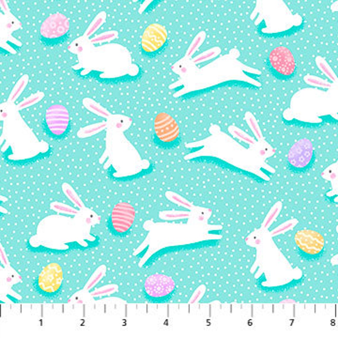 Note: 1 1/2 Yards Remain - Northcott- Busy Bunny - Threads - 10146-60 ...