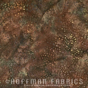 Hoffman - Dot Pattern Batik - 885-238 - Topaz - Shades of Brown Dots