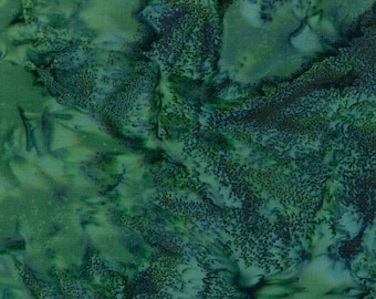 Hoffman - 1895-225 Rosemary - Watercolor Blender Batik Fabric -Medium Dark Veggie Herb Green - Fabric by the Yard
