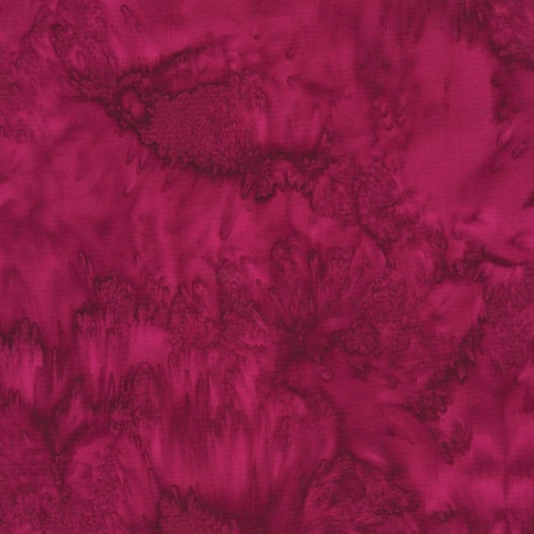 Hoffman - BALI Watercolors - 1895-231 Garnet - Watercolor Blender Batik Fabric - Red Batik Blender Fabric - Fabric by the Yard