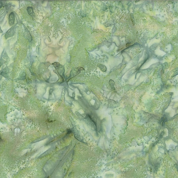Hoffman - 1895-227 Sprout - Watercolor Blender Batik Fabric -Medium Dusty Light Yellow Green - Fabric by the Yard