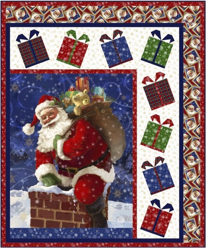 Large Santa Pattern Pattern - PT1790 - Gifts From Santa - Pattern Only - Fabric Not ...