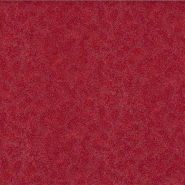 Hoffman - Brilliant Blender - G8555-78S - Scarlet/Silver - With Tiny Metallic Silver Dots Fabric by the Yard