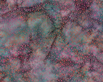 Hoffman - Dot Pattern Batik - 885-589 April - BALI Watercolor - Multicolor Purple Green Red Orange Pink