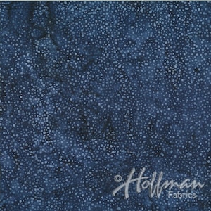Hoffman - Dot Pattern Batik - 885-647 - Blue Bonnet - Blue White/Grey Dots