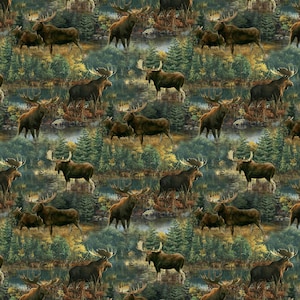 Northcott - Northwood - Naturescapes - Scenic - Green Multi- DP27543-78 - Fabric by the Yard