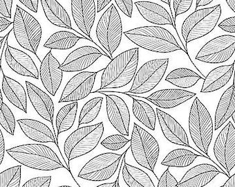 Northcott Simply Neutral 2 Hibiscus Toss Gray Black 23912-98 Northcott Simply Neutral 2 Hibiscus Toss Gray Black 23912-98
