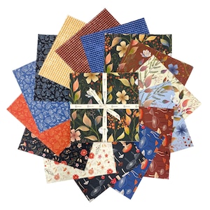 Clothworks - TSQ0348 - Midnight Flora 10&quot; Squares - 42 pcs