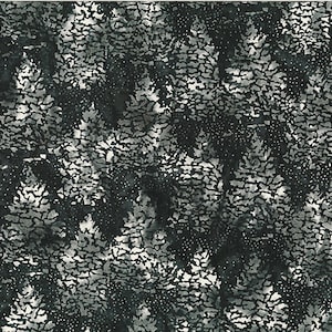 Hoffman - Into the Mist Batiks by McKenna Ryan – MR20-55-Charcoal - Hand-dyed batik made in Bali featuring original McKenna Ryan design